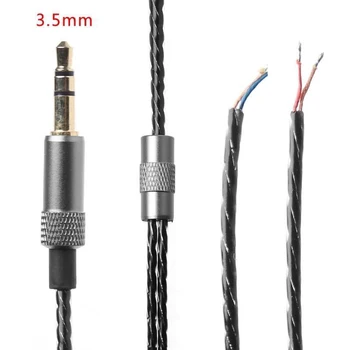 1.25 M de alta fidelidad Cable de los Auriculares 3.5 mm Jack de 3 Polos Macho de Enchufe de Auriculares de Cable de Audio de Reparación de Reemplazo de Cable de Auriculares Cable Cables