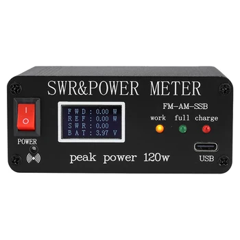 1.8 MHz-50MHz 0,5 W-120W SWR HF Ondas Cortas Ondas estacionarias Medidor Medidor de Potencia FM AM, CW, SSB SWR con Pantalla OLED
