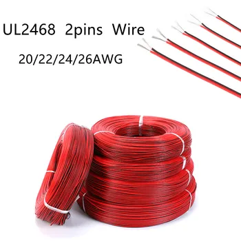 10 Metros de Rojo Cable Negro 16/18/20/22/24/26AWG Cable Eléctrico de Cobre Estañado con Aislamiento de PVC de Extensión de la Tira del LED por Cable