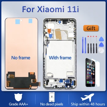 100%Probado Para Xiaomi 11i MZB0A5EIN LCD AMOLED Display + Digitalizador de Pantalla Táctil de la Asamblea de Reemplazo de Pantalla LCD