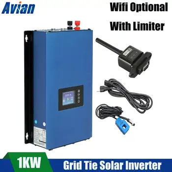 1000W MPPT Grid Tie Inversor Solar de Descarga de la Batería con Limitador de Sensor Wifi Plug Pro Pantalla LCD PV Conectado DC22-65V/45V-90V