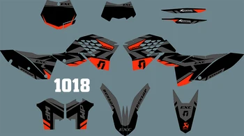 1018 Motocicleta Gráfico de Equipo y Fondos Decal Sticker Kits para KTM EXC 2008 2009 2010 2011