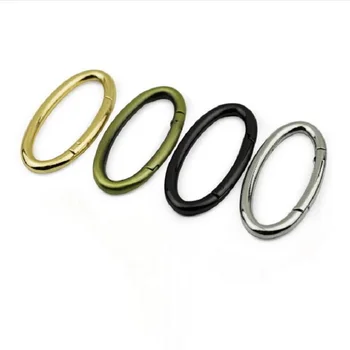 10pcs/30pcs equipaje del bolso de accesorios de hardware DIY bolsa de mensajero de metal ovalado anillo de primavera llavero