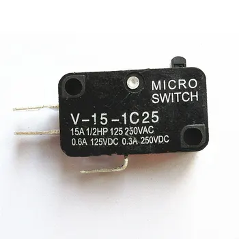 10Pcs de Automatización de Seguridad de Micro Interruptor de Límite de V-15-1C25 la Palanca del Rodillo de Acción instantánea 16A 250V 1NO 1NC