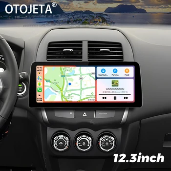 12.3 pulgadas Android 13 de Coches Reproductor de Vídeo Radio Estéreo Para Mitsubishi ASX 2010 2016 C4 Peugeot 4008 GPS Multimedia Carplay Jefe de la Unidad de