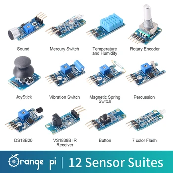 12pcs/lot Orange Pi Botón SET DS18B20 módulo de Sonido (un paquete de 12 clases de módulo)