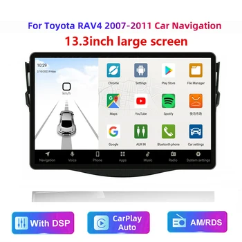13.3 pulgadas HD multimedia Para Toyota RAV4 2007-11 Estéreo del Coche de Radio Android video 2K GPS Carplay 4G WIFI