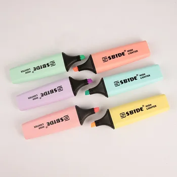 1pcs Lindo rotuladores de colores Pastel Marcador Japonés Fluorescente lápices de colores de la Escuela de Suministros al por mayor de corea material de papelería