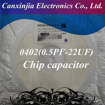 1reel 10000PCS 0402 0.5 PF-22UF 50V SMD de película gruesa de chip multicapa condensador de cerámica