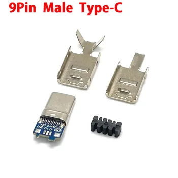 1set Tipo C usb3.0 9 Pin de carga rápida Conectores USB Macho a Jack Cola Conecte los Terminales Eléctricos de soldadura de BRICOLAJE accesorios cable de datos