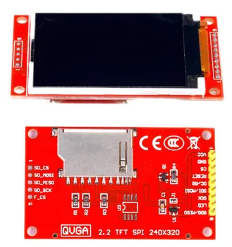 2.2 pulgadas 9 pin ILI9341 de la Unidad de IC TFT SPI, pantalla LCD en color módulo HD 240X320 compatible con 5110 4 IO