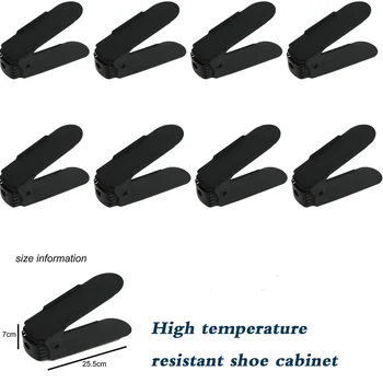 2/4/6/8/10PCS Ajustable Organizador de Zapatos Modernos de Doble Bastidor de Almacenamiento de Ahorro de Espacio de los Zapatos de los Organizadores del Soporte de Estante de la Sala de estar de Plástico