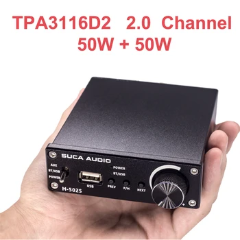 2*50W TPA3116 Bluetooth 5.0 Digital Amplificador de Audio de Doble Canal Clase D Estéreo TPA3116 de cine en Casa Amp FLAC/APE/MP3/WMA/WAV