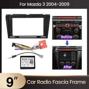 2 DIN para Radio de Coche de Montaje en Panel para el Mazda3 Mazda 3 BL 2009 - 2013 BK 2003-2009 Instalación de Radio Dash Fascia Marco de Cable Canbus
