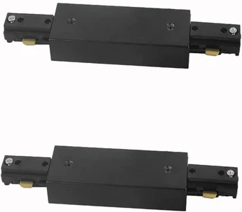 2-Pack I de la Forma de la Pista de Sistema de Conector de Tipo H 3-Alambre-1 Circuito,Negro Riel de Iluminación Conector Para el Foco de Vestir de la Tienda