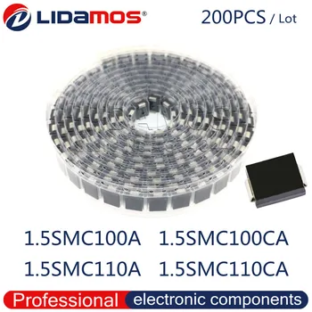 200PCS PLANA 1.5SMC100A 100 A 1.5SMC100CA 100C 1.5SMC110A 110A 1.5SMC110CA 110C SMC HACER-214AB Transistor SMD diodo de Alta calidad