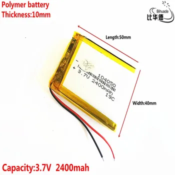 2019 Buen Qulity 3.7 V 2400mAH 104050 de Polímero de litio ion / Li-ion batería para tablet pc de BANCO,GPS,mp3,mp4