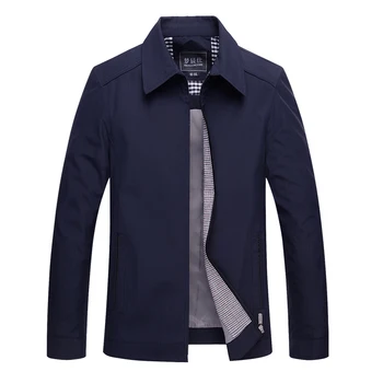 2021 Nueva chaqueta de mediana edad de la chaqueta de los hombres de primavera, de otoño de la sección delgada de negocios solapa casual chaqueta de más tamaño de la capa outwear