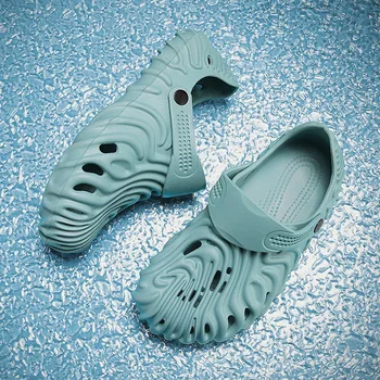 2022 de Verano los Hombres de la Moda de los Encantos de EVA Sandalias de Dedo del pie Redondo Suave Suela Gruesa Hueco de la Playa de la Burbuja Jardín Zapatos Zapatillas de deporte al aire libre Obstruir