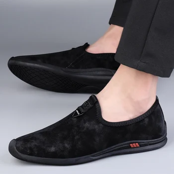 2022 Nuevos Zapatos De Los Hombres Mocasines De Luz Para Caminar Transpirable Verano Cómodo Casual Zapatos De Los Hombres Zapatillas De Deporte Zapatos Para Caminar De Cuero Genuino