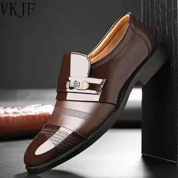 2023 de la Boda Vestido de Traje Formal, Zapatos de los Hombres Mocasines de Hombres Deslizarse sobre los Hombres Zapatos de Vestir de Negocios Zapatos de los Hombres de Oxford de Cuero Zapatos Hombre