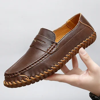 2023 de Primavera y Verano de los Hombres Mocasines de Moda Suave con suela de Cuero Zapatos Enemigo de los Hombres Transpirable Casual Nuevo Diseñador de Zapatos Masculinos