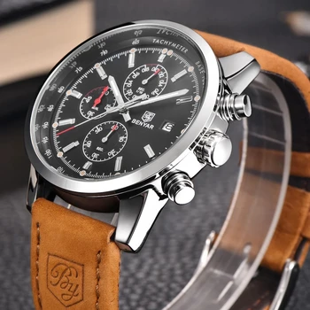 2023 Nueva BENYAR parte Superior de la Marca de Lujo para Hombre Reloj de Cuarzo Reloj Impermeable de Cronógrafo Automático de los Hombres Militares relogios Reloj masculino