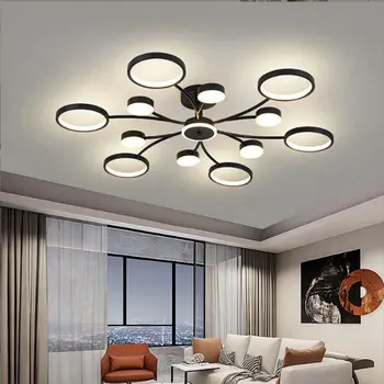 2023 Nueva Sala de estar Araña Inteligente LED Lámpara de Techo del Dormitorio, Estudio Y Comedor de Lujo Piscina Apartamento de Lámparas Decorativas