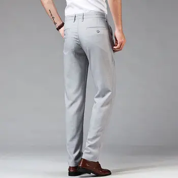 2023 Oficial de Negocios Casual Traje de Pantalones para Hombres de Moda los Pantalones Largos Macho Recto Sólido Vestido de Novia Slim Fit Pantalones C94
