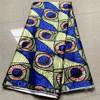 2023High Calidad Africano de Nigeria de Tul de Encaje de Tela de Organza Bordado Guipure Vestido de Fiesta Vestido de Brocado de Jacquard de la Boda 5Yard