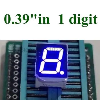 20PCS/LOT 0.39 pulgadas 1 Bit 7 segmentos LED AZUL de digitaces de la Exhibición del Tubo de Plástico, de Metal Común ánodo(Nixie tube)