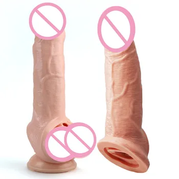 21cm Realista de la Ampliación del Pene Extensor de la Polla de Manga Reutilizables Condón Retrasar la Eyaculación Juguetes Sexuales Para los Hombres Suave Preservativos Sex Shop