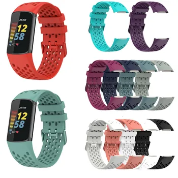 23mm de Silicona Reloj de la Correa de la Banda Universal Para Fitbit Charge 5 Smart Watch Hombres Mujer Libre Tamaño Ajustable Wistband