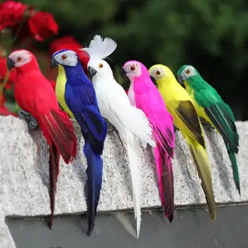 25/35 cm Artificial Parrot Animal de Aves de Césped Modelo de Adorno Patio de la Decoración del Jardín