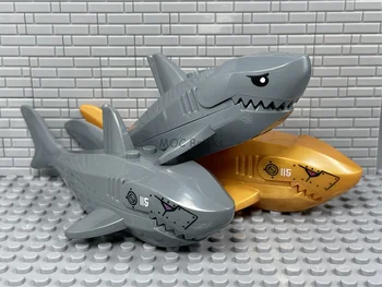 2pcs MOC Ladrillos Animal Tiburón Ballena Educativo de BRICOLAJE, la Construcción de Bloques de la Figura de Acción de Juguetes a los Niños Regalos