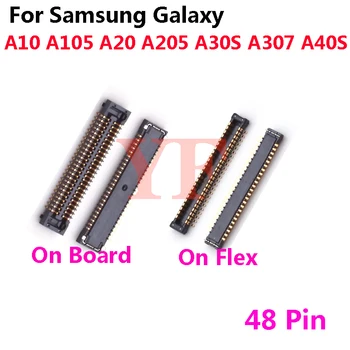 2PCS Para Samsung Galaxy A10 A10E A20 A20E A30S A307 A40S 34 pin 48 Pin FPC Conector En el Tablero de Clip de soporte Flex Cable Replac