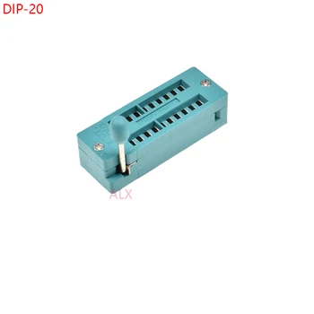 2PCS VERDE DIP20 ZIF ZIP IC SOCKET 20P DIP CHIP de PRUEBA Adaptador de 20 PIN dip-20 20PIN 2.54 MM 220-3341 CONECTOR DE PCB