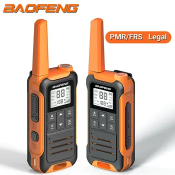 2Pcs Walkie Talkie Baofeng F22 PMR FRS Mini Larga Gama de Portátiles Radios de Dos vías de Apoyo de Tipo c, Cargador Para la Caza de Cafe