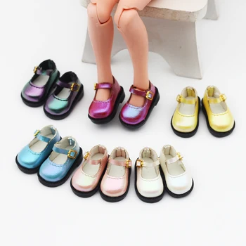 3.2 CM multicolor Zapatos Para 1/6 Blythes Muñeca Como Para 1/8 BJD Mini Precioso Cuero de la PU Sandalias de Juguete Zapatos Ropa de la Muñeca Accesorios