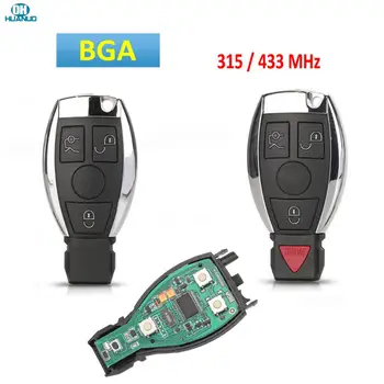 3/4 BuBTN-Smart Remote Key-Mercedes Benz a B C E S Class W203 W204 W205 W210 W211 W212 W221Supports Chip BGA 315MHz O 433,92 MHz