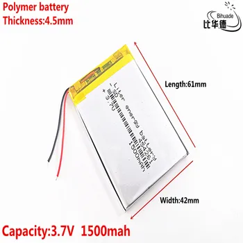 3.7 V 1500mAh 454261 de Polímero de Litio Li-Po, li-ion Recargable de la Batería de células Para Mp3 MP4 MP5 GPS PSP móvil bluetooth