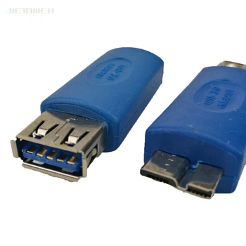 300pcs/lot Estándar USB3.0 USB 3.0 Tipo a Hembra A Micro B Macho, de Un MICRO Adaptador Convertidor Conector Azul Note3 OTG