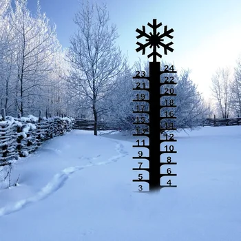 33.8 pulgadas Desmontable de Nieve en Invierno Calibre al aire libre de Metal Nevadas vara de Medir Regalo de Navidad para Jardín Jardín al aire libre de la Decoración