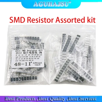 330PCS/lote 1ohm-1M ohm Electrónico de los Resistores de 5% 2512 Resistor SMD Surtidos kit 10R 47R 100R 10K 470K 680K resistor smd pack