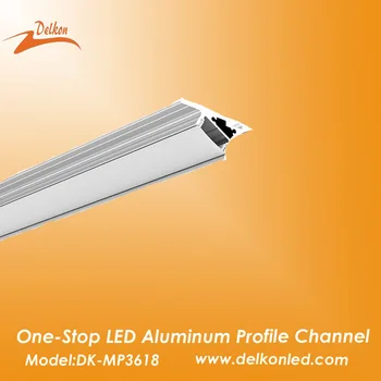 36*18mm Gabinete LED de Perfil,LED de Aluminio del Canal con Lechosa Cubierta de Difusor para la Iluminación Indirecta