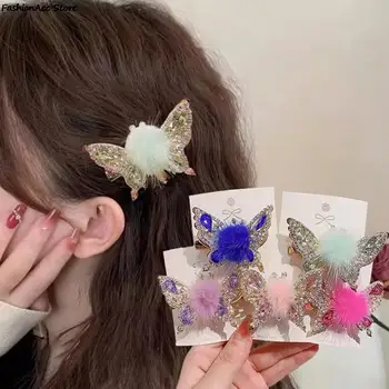 3D Mariposa Horquilla de Aleación de diamantes de imitación pinzas para el Cabello Para las Mujeres que enarbolan Brillante Diamante Horquilla Accesorios para el Cabello
