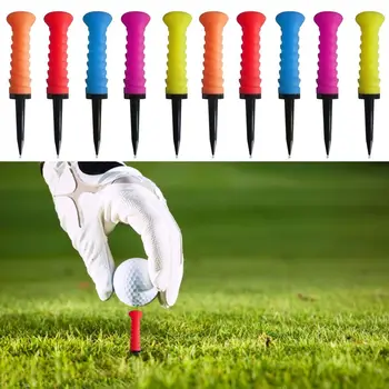 3Pcs de Entrenamiento de Golf Tee Ball al aire libre Plástico Límite Elástico para la Práctica del Golf Titular de Accesorios de Golf
