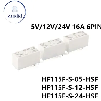 5/1pcs Relés de Potencia HF115F HF115F-S HF115F-S-05-HSF HF115F-S-12-HSF HF115F-S-24-HSF DC 5V 12V 24V 5V cc de 12v 16A Relé 6PIN