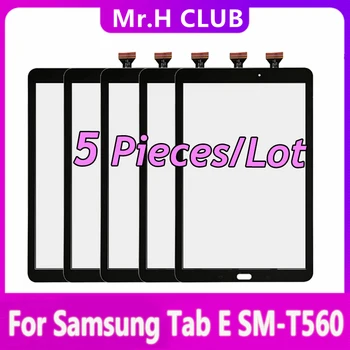 5 PCS Táctil Para Samsung Galaxy Tab E 9.6 SM-T560 SM-T561 T560 T561 Digitalizador de Pantalla Táctil del Panel del Sensor de la Tableta de Reparación de Cristal