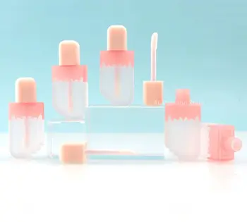 5ml la Botella de Lip Glaze Tubo de Bálsamo Labial Lip Gloss Vacío Tubo de lápiz Labial Botella Rellenable de Botellas de Cosméticos Contenedor de Muestra de Embalaje